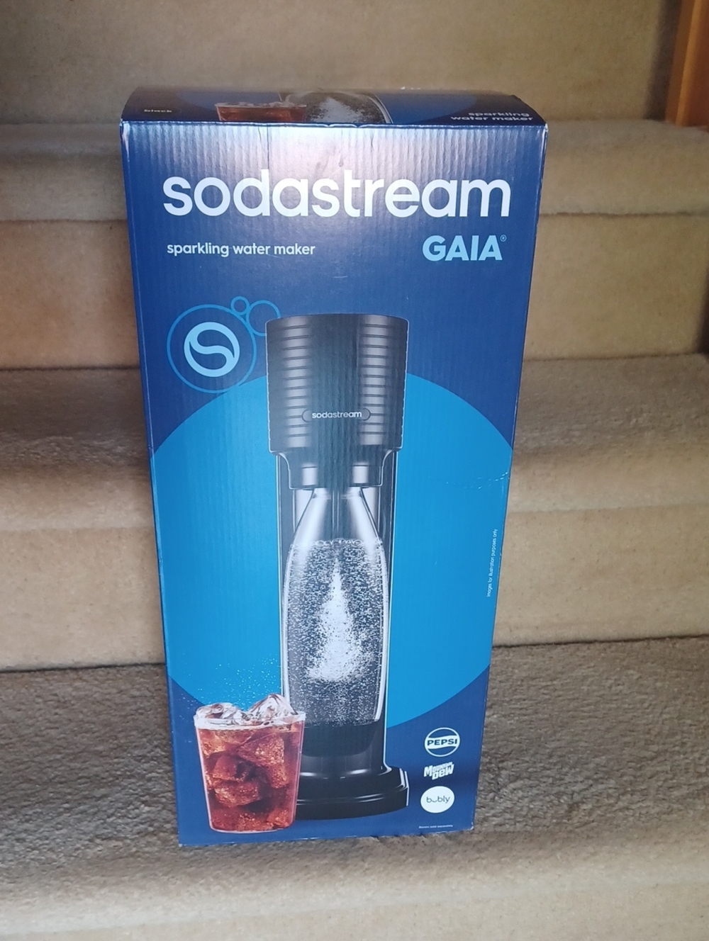 New GAIA Sodastream Sparkling Water Maker - Black